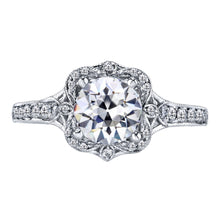 Antique Cushion Diamond ring in 14 Karat White Gold – main view