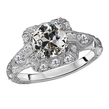 Halo Ring 14 Karat White Gold with Diamond – main view