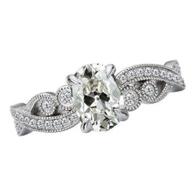 Solitaire with Side Stones 14 Karat White Gold with Diamond – main view