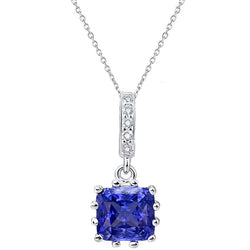 Premium Precious Stone Pendant with Radiant Blue Sapphire – 2 ct