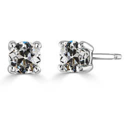 Handcrafted Fine Diamond Stud Earrings 2 ct from HarryChadEnt
