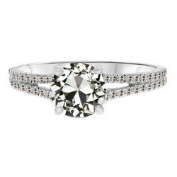 Designer Solitaire Ring with Accents – Fine Diamond 3.50 ct |
