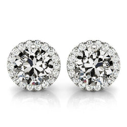 Diamond Stud Earrings 7.50 ct F/VS1 – 14K White Gold