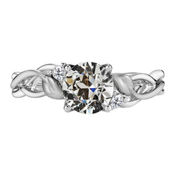 Anniversary Ring 14 Karat White Gold – Diamond Antique Cushion 2