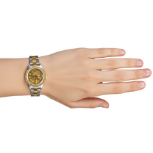 Ladies Datejust Rolex Watch Champagne Natural Earth Mined Diamond Dial Ss & Gold P5