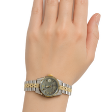 Ladies Datejust Rolex Watch Two Tone Gray Roman Dial