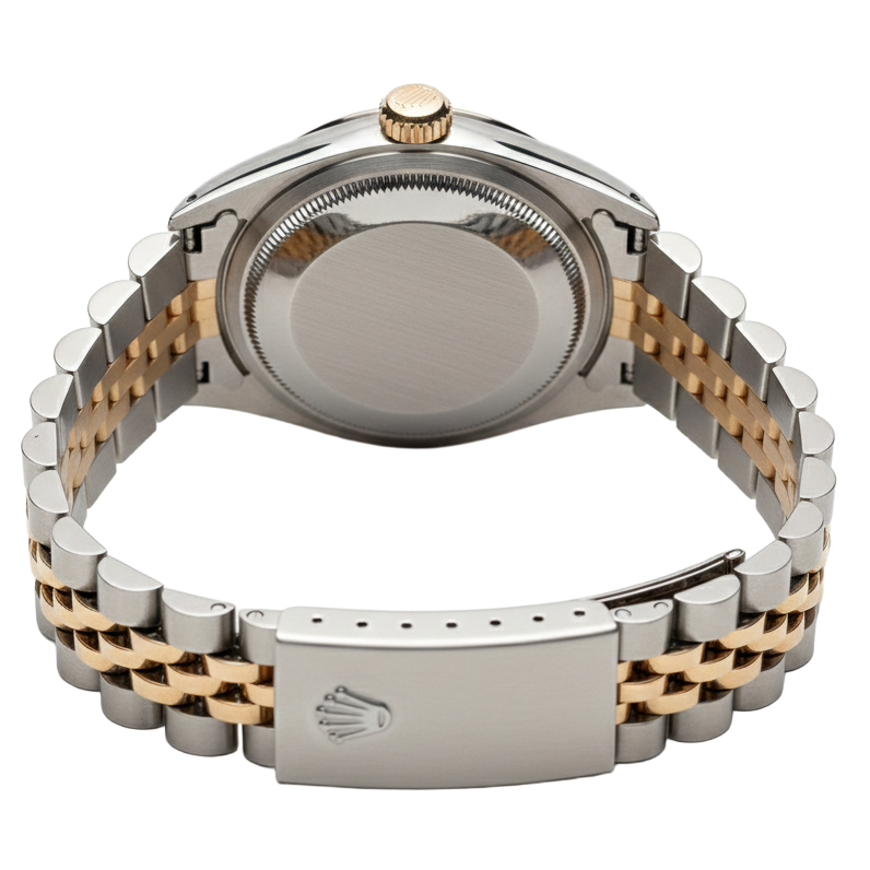 Ladies Datejust Rolex Watch Two Tone Gray Roman Dial