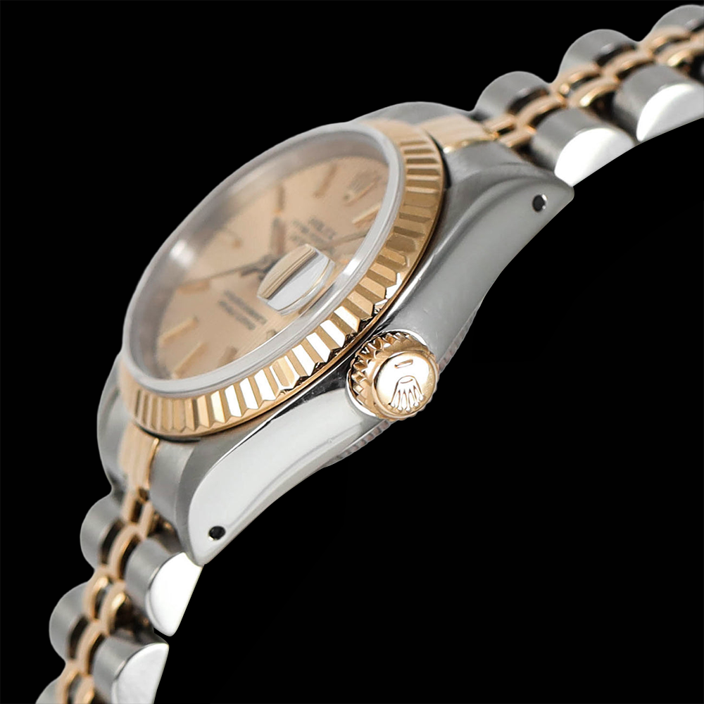 Ladies Rolex Date Just Watch Dial Two Tone Jubilee Bracelet