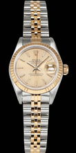 Ladies Rolex Date Just Watch Dial Two Tone Jubilee Bracelet