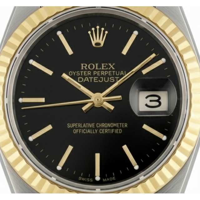 Gemstone Rolex in Gold – side view