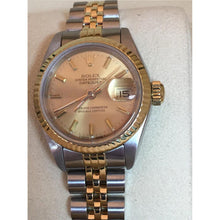 Ladies Rolex Datejust Watch Stick Dial Smooth Bezel Two Tone1