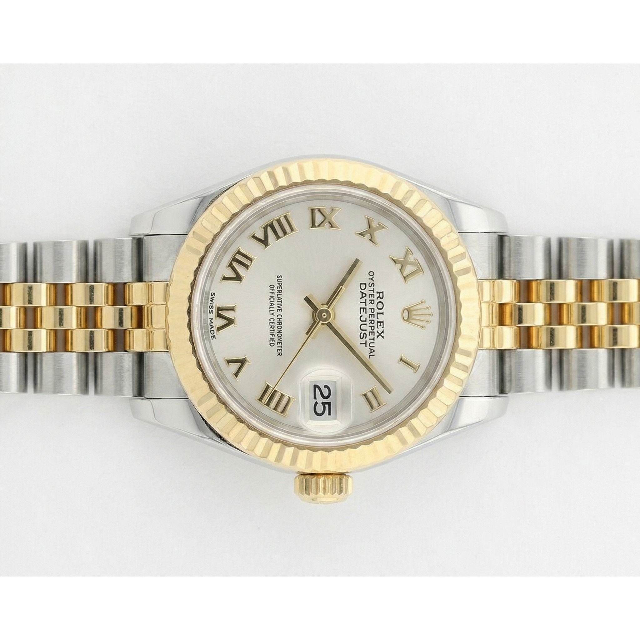 Rolex Gold with Gemstone – top view