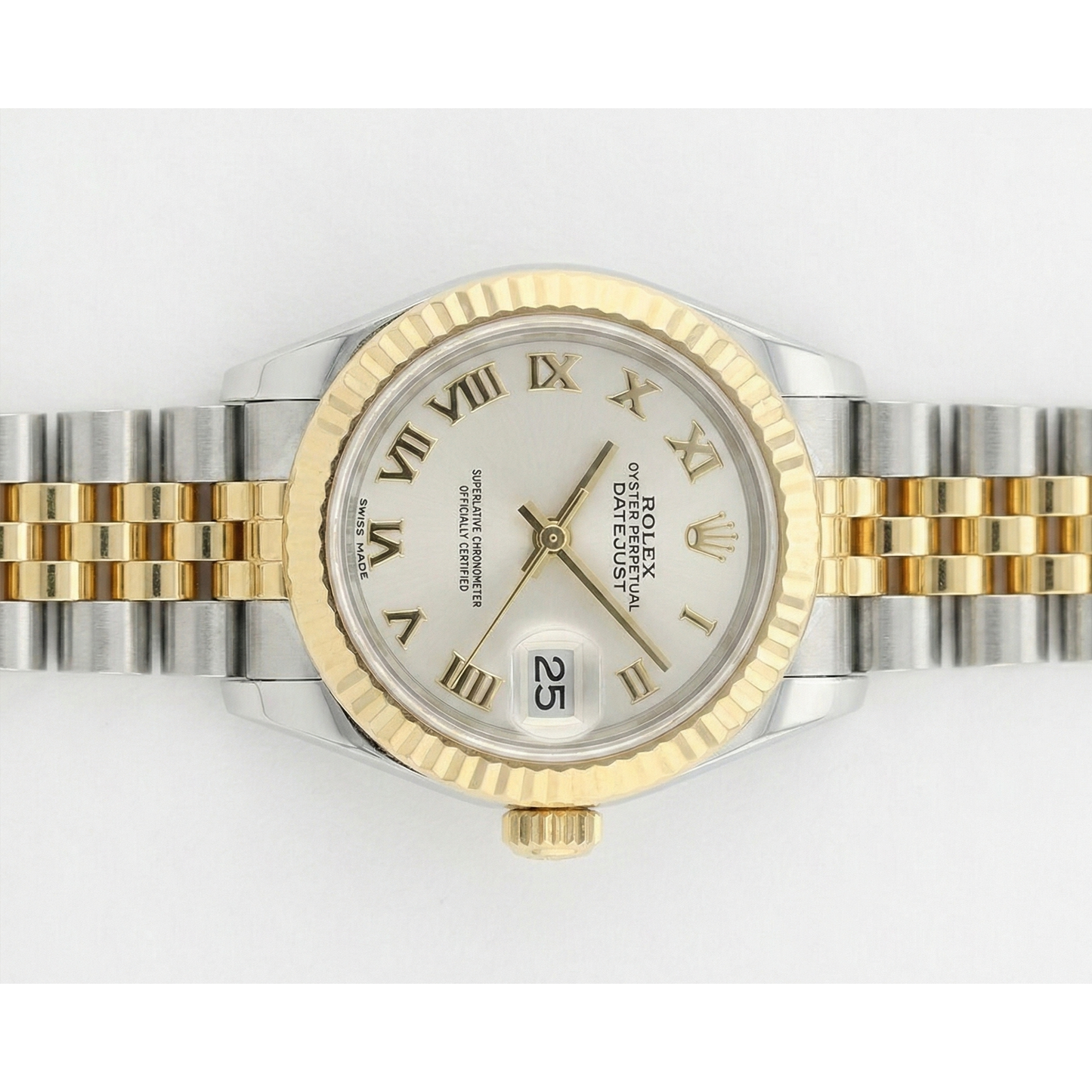Rolex Gold with Gemstone – top view