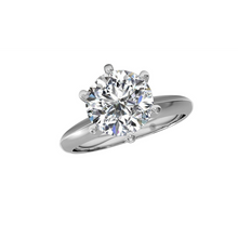 Ladies Solitaire Round Natural Real Diamond ( Not Lab Grown ) Wedding Ring White Gold 14K