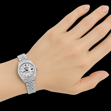 Ladies Ss Jubilee Bracelet White Natural Earth Mined Diamond Dial Rolex Datejust Watch P4