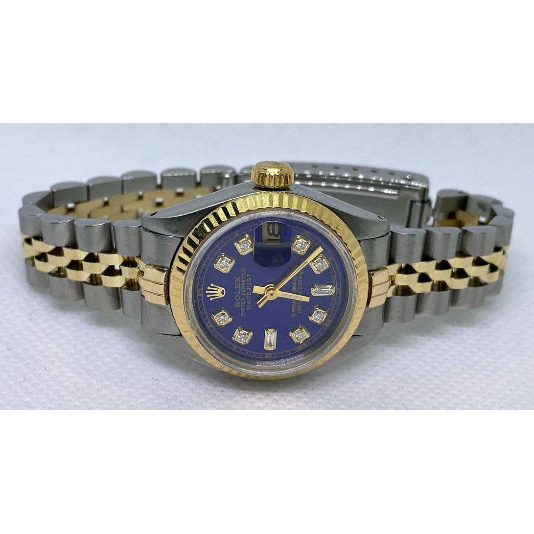 Authentic Fine Diamond Rolex ct Gold – side view