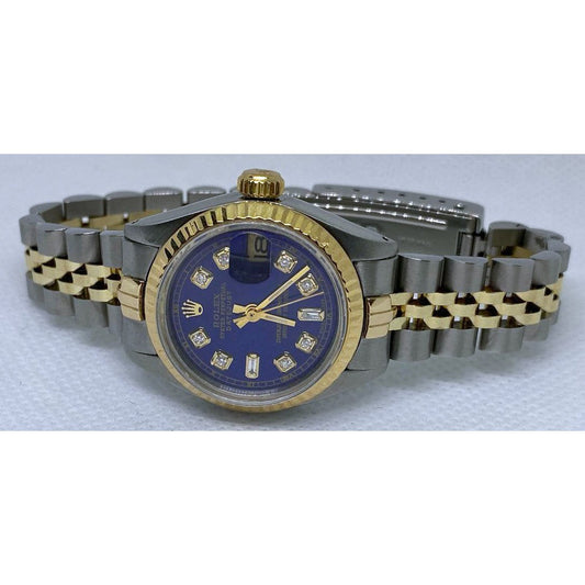 Rolex Gold with Fine Diamond – front view