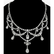 Lady Necklace With Chain White Gold 34.00 Ct Round Small Real Diamonds