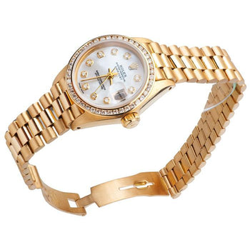 Lady Rolex Presidential Watch Mop Bezel-President Yellow Gold