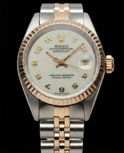 Lady Rolex Yellow Gold Datejust Watch Perpetual Arabic Dial Ss