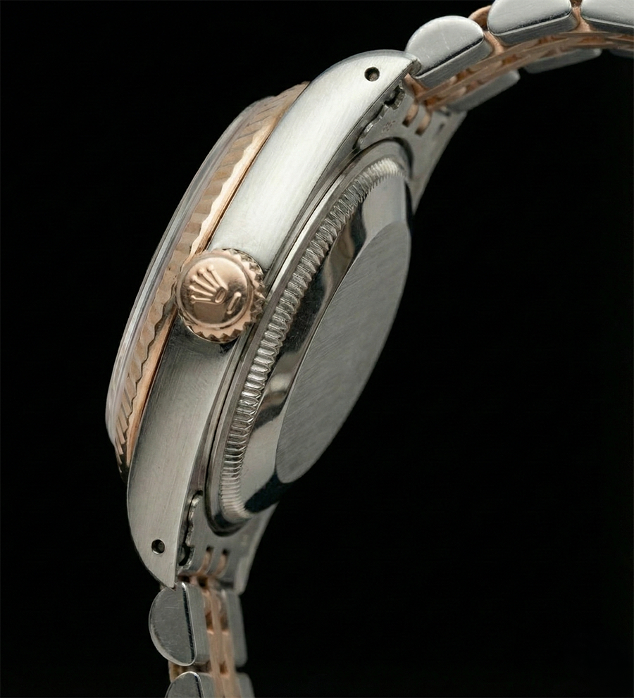 Lady Rolex Yellow Gold Datejust Watch Perpetual Arabic Dial Ss