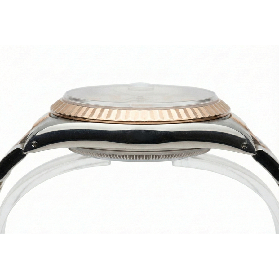 Lady Watch Champagne Stick Dial Rolex Bezel Yellow Gold Jubilee