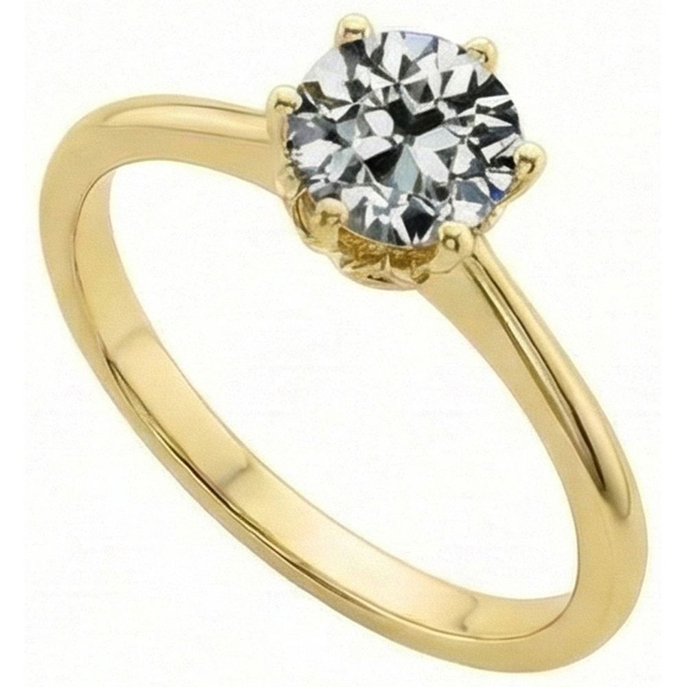 natural round diamond 1.50ct ring side angle