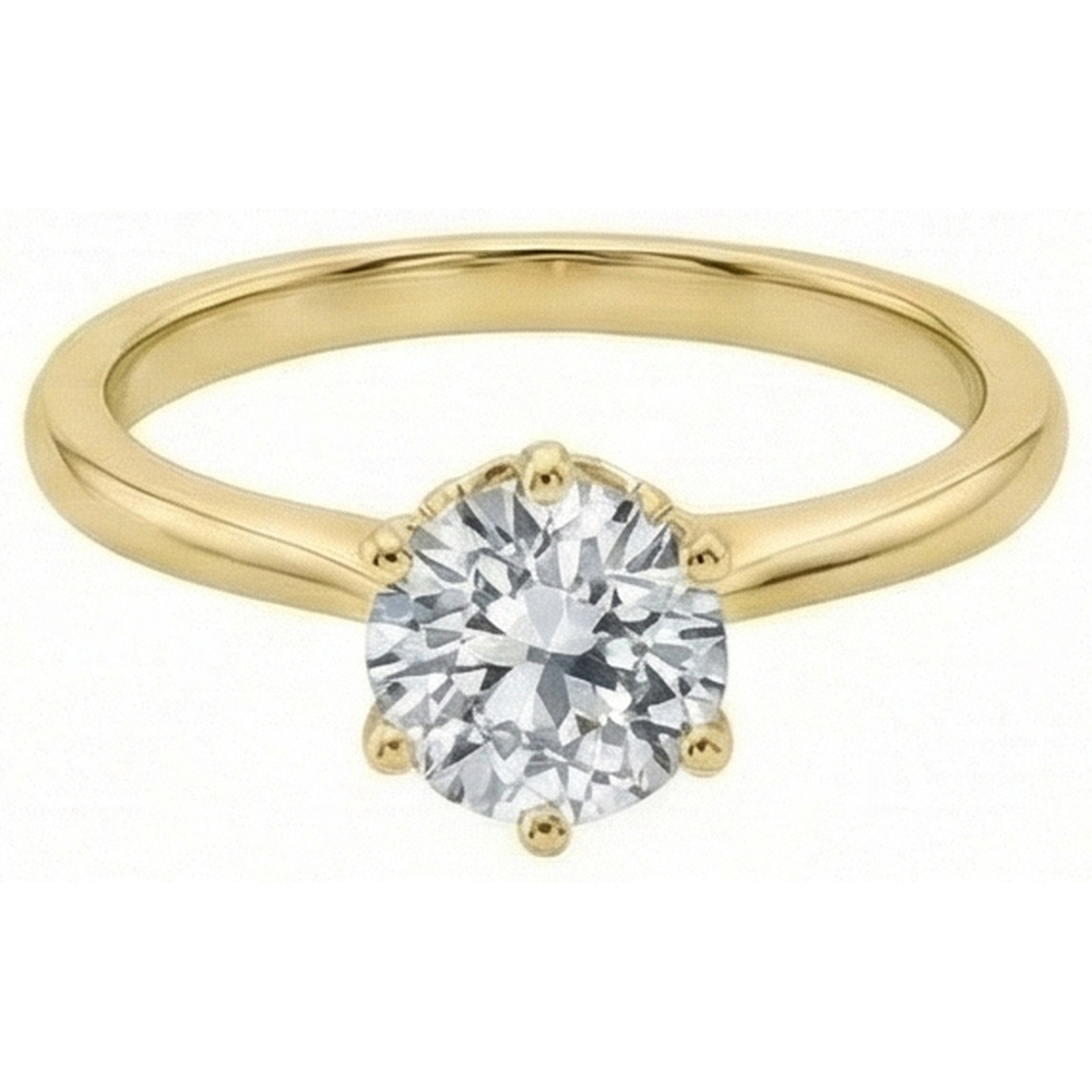natural round diamond 1.50ct ring close up detail