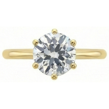 natural round diamond 1.50ct ring top view