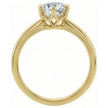 natural round diamond 1.50ct ring profile view