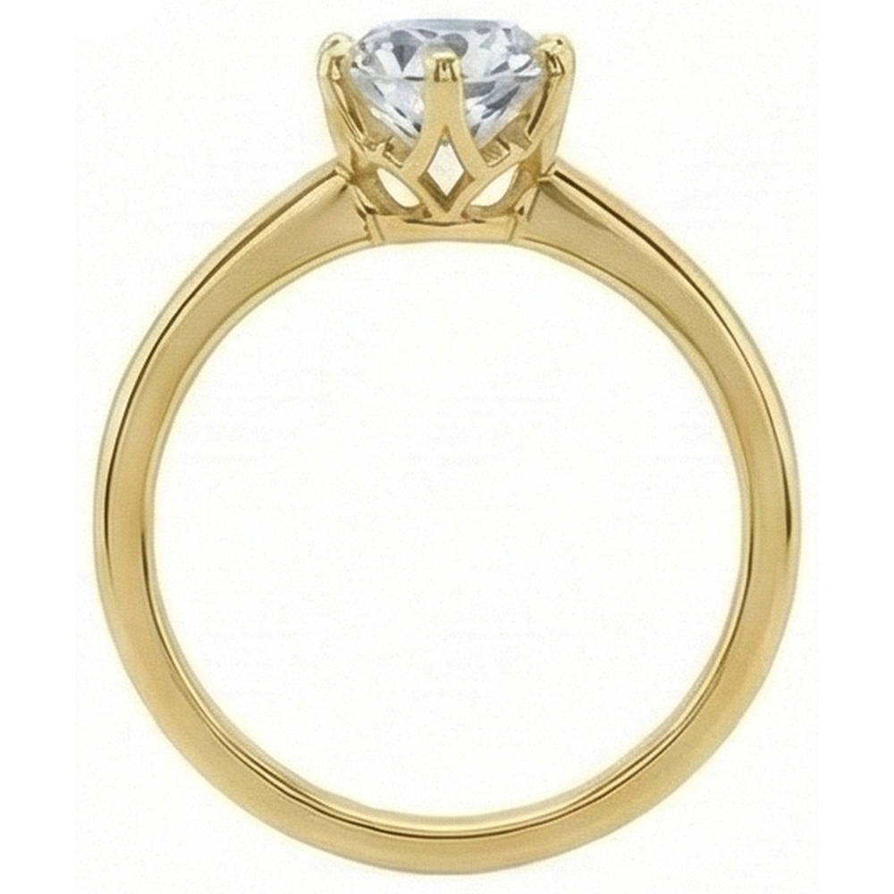 natural round diamond 1.50ct ring profile view
