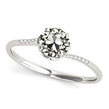 Lady's Engagement Ring Round Old Cut Natural Diamond 2.50 Carats