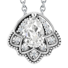 Lady's Gold Natural Diamond Pendant Round & Pear Old Miner 5 Carats 14K