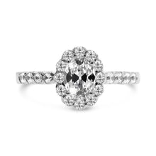 Lady's Halo Ring Round & Oval Old Miner Real Diamond 5 Carats 14K Gold