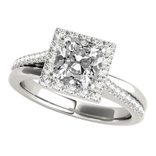 Lady's Halo Ring With Accents Cushion Old Miner Real Diamond 7.50 Carats