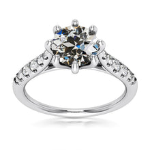 Lady's Ring Old Mine Cut Natural Diamond 8 Prong Set Jewelry 4.25 Carats