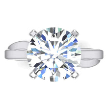 Large Genuine 6 Carat Solitaire  Ring