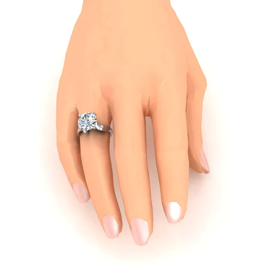  Genuine 6 Carat Solitaire Diamond Ring