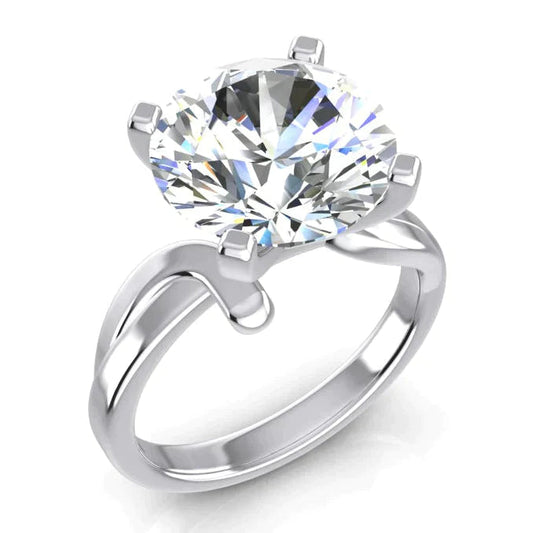 Large Genuine 6 Carat Solitaire Diamond Ring