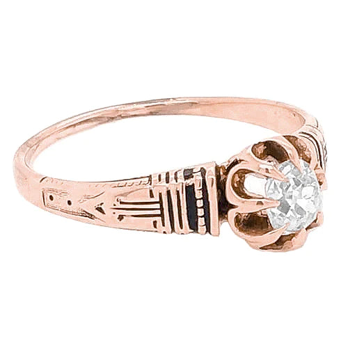 Like Edwardian Jewelry Genuine Diamond Engagement Ring Cushion Cut