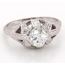 Like Edwardian Jewelry Real Diamond Engagement Ring Milgrain Prong Setting