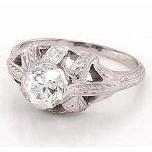 Like Edwardian Jewelry Real Diamond Engagement Ring Milgrain Prong Setting