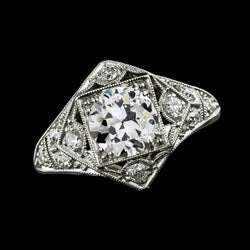 Like Edwardian Jewellery Wedding Ring Old Mine Cut Real Natural Earth Mined Diamonds Milgrain