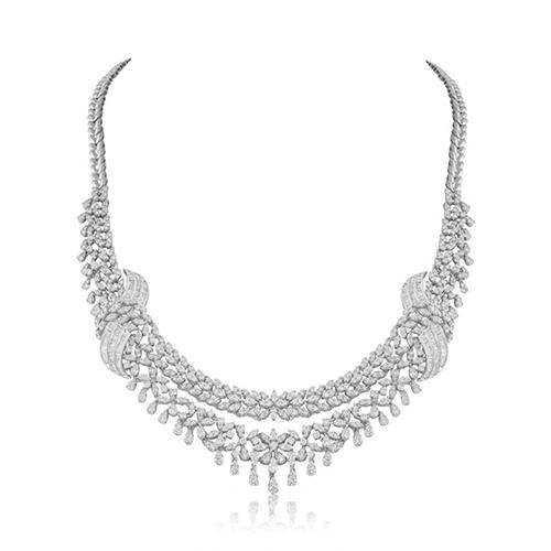 Like La Belle Epoque Jewelry 78 Ct Round Cut Natural Diamond Women Necklace