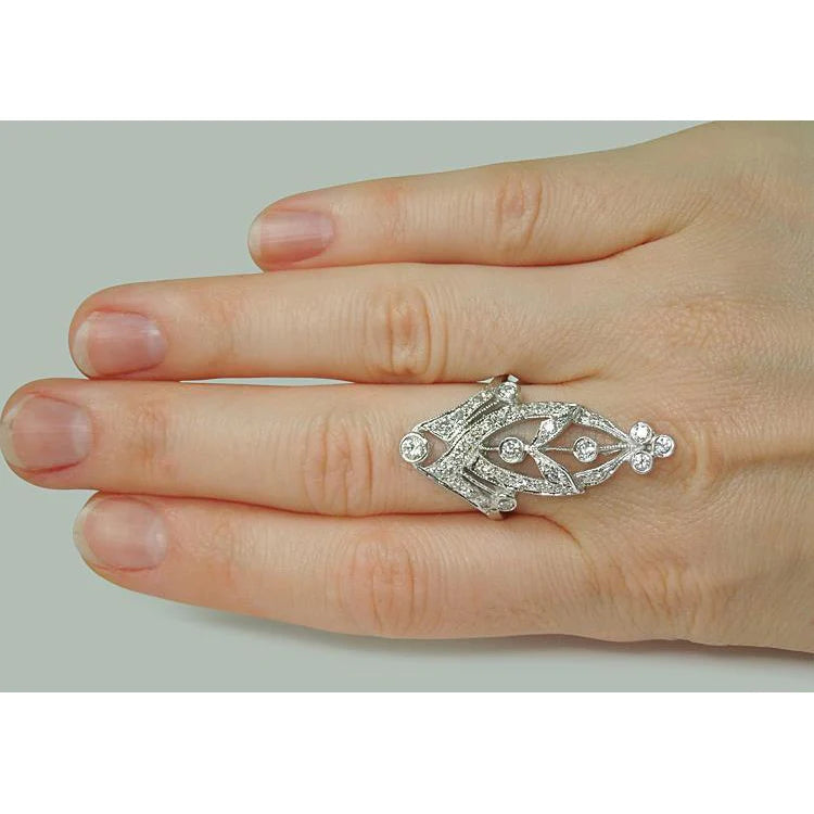 Like La Belle Epoque Jewelry Marquise Shape Real Round Diamond Ring5