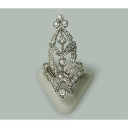 Like La Belle Epoque Jewelry Marquise Shape Real Round Diamond Ring