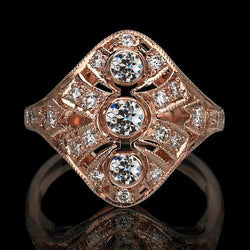 Like La Belle Epoque Jewelry Old Mine Cut Real Diamond Engagement Ring