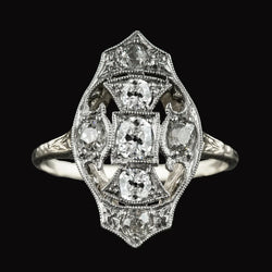 Like La Belle Epoque Jewellery Oval Old Mine Cut Real Natural Earth Mined Diamond Fancy Ring