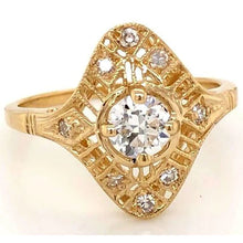 Like La Belle Epoque Jewelry Real Diamond Antique Style Ring Yellow Gold2