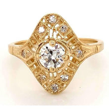 Like La Belle Epoque Jewelry Real Diamond Antique Style Ring Yellow Gold